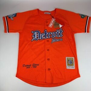 NWT Headgear Classics Detroit Stars Negro League Jersey Mens Size M Orange #24